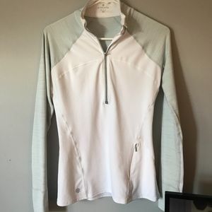 Athleta Quarter Zip White